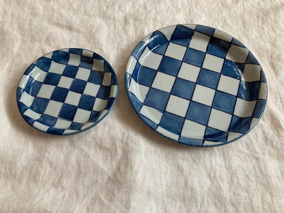 2枚セット 有田焼 市松