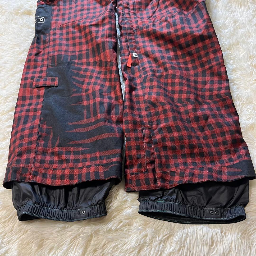 BURTON バートン スノーボードウェア チェック 裏地総柄 M セットアップ