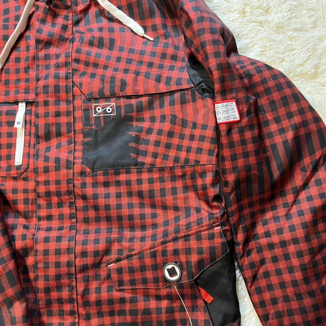 BURTON バートン スノーボードウェア チェック 裏地総柄 M セットアップ