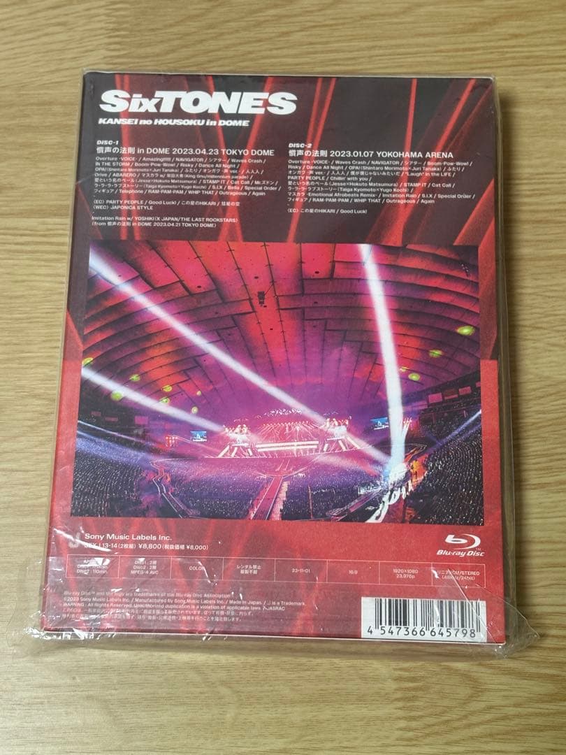 SixTONES 慣声の法則 初回盤Blu-ray
