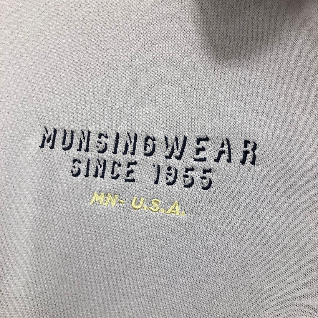Munsingwear メンズゴルフグレー 長袖ポロシャツ