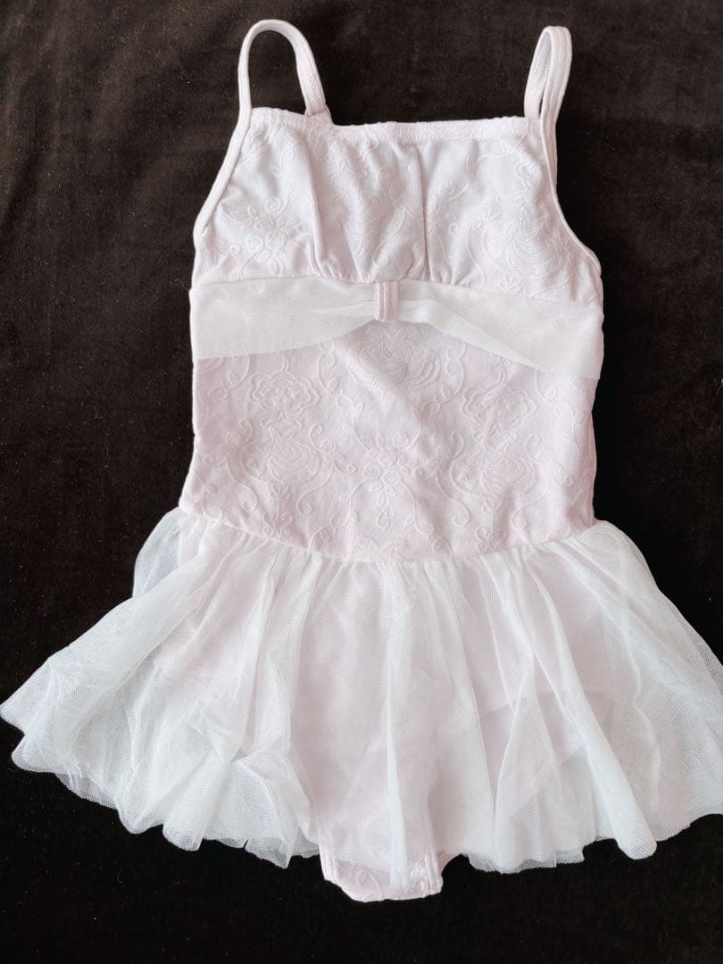 新品チャコット★ドレスの様なチュールスカート付レオタード ピンク 120k