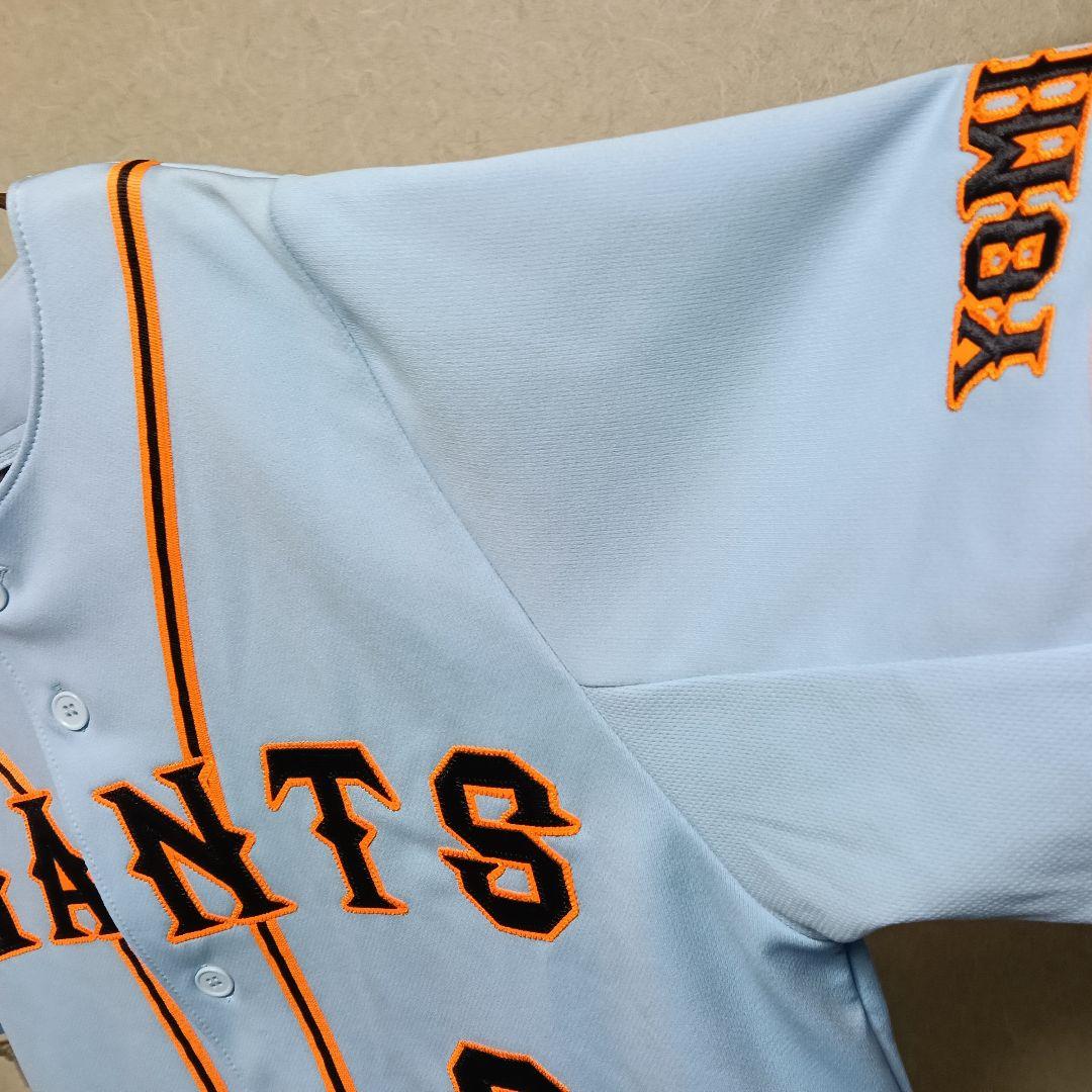 【極美品】アディダス製 読売ジャイアンツ 坂本勇人 ビジター刺繍水色ユニフォーム