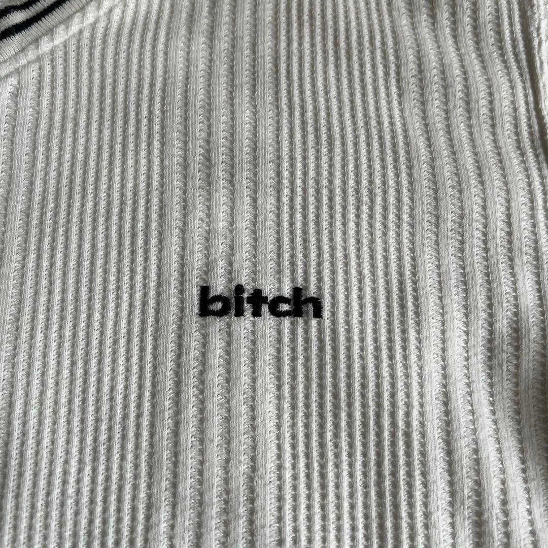 bitch skateboard/ビッチスケートボード/VネックリブTシャツ/