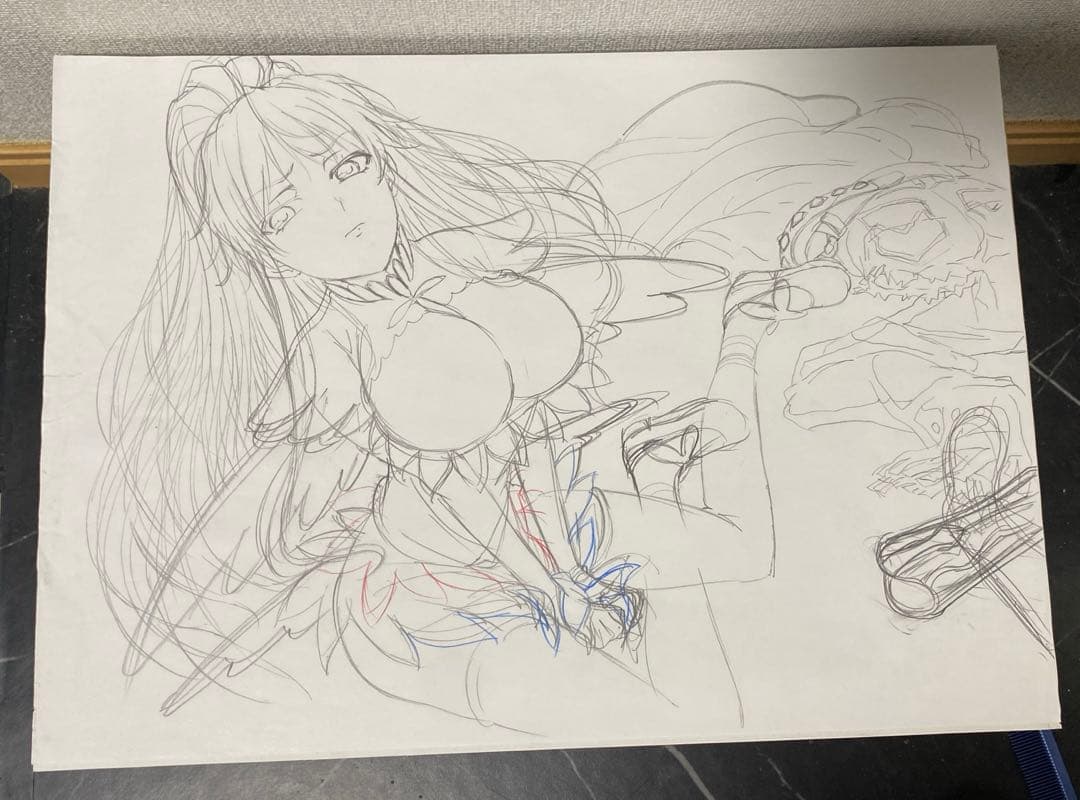 直筆　ラフ　イラスト　神裂火織　とある魔術の禁書目録　超電磁砲