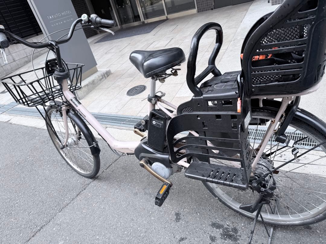大阪府　子供乗せ　パナソニック　電動アシスト自転車 チャイルドシート付き ピンク