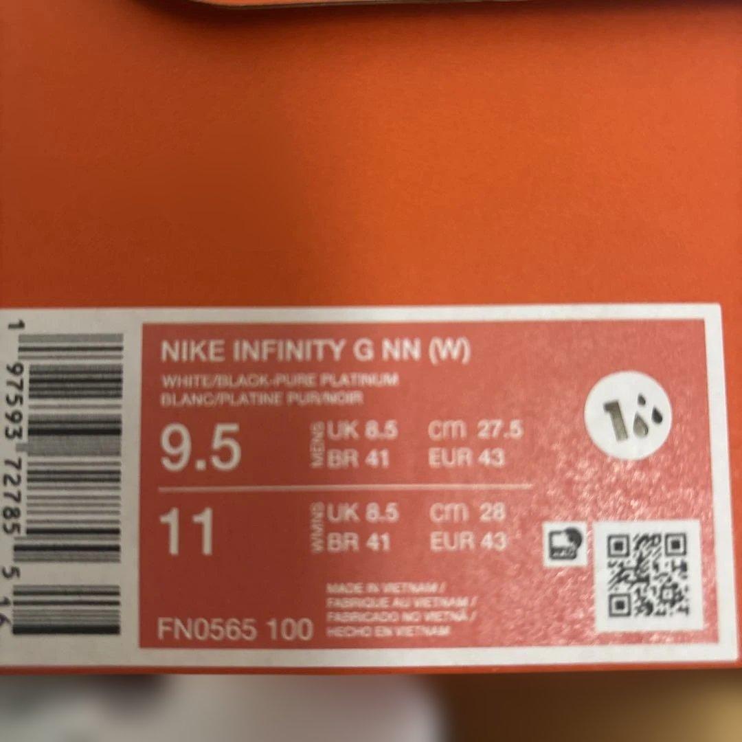 新品未使用ナイキ INFINITY GOLF FN0565-100 ホワイト