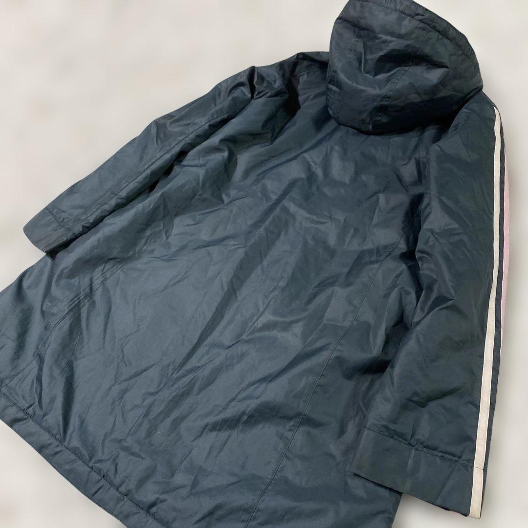 【人気】アディダス◆ 中綿入りベンチコート◆Mサイズ　 防寒着　ネイビーピンク