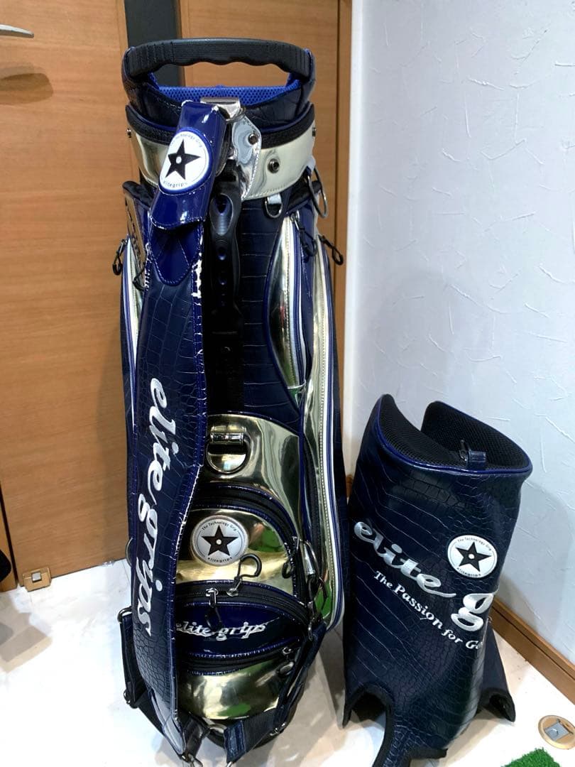 希少　完売　エリート　クロコ型押し　スタンド　キャディバッグ