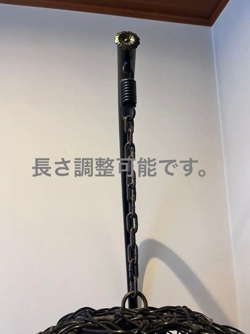 ハンギングチェア 丸型黒色 モダンデザイン　 *引き取り限定*