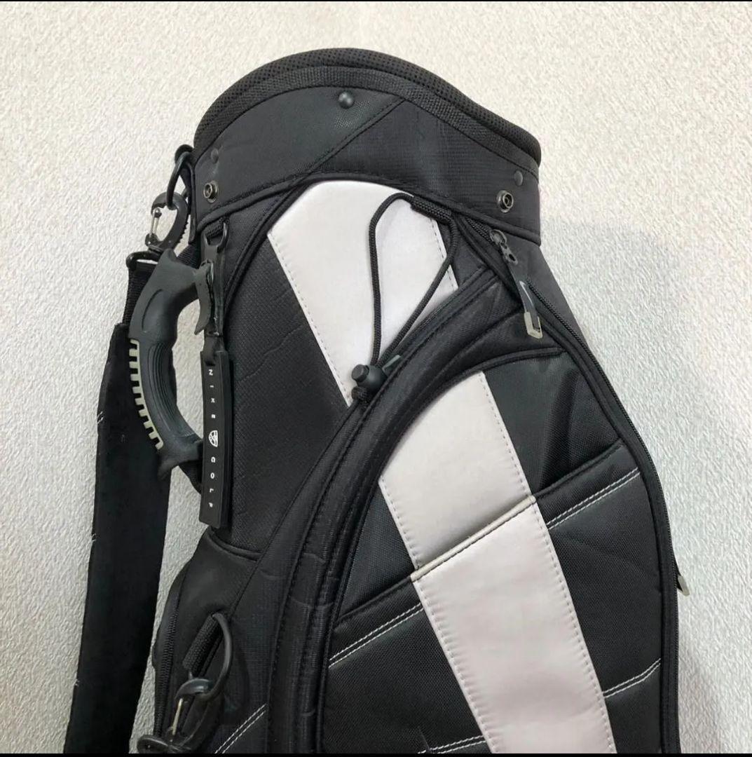 Nike キャディバッグ 黒/白 ストライプデザイン