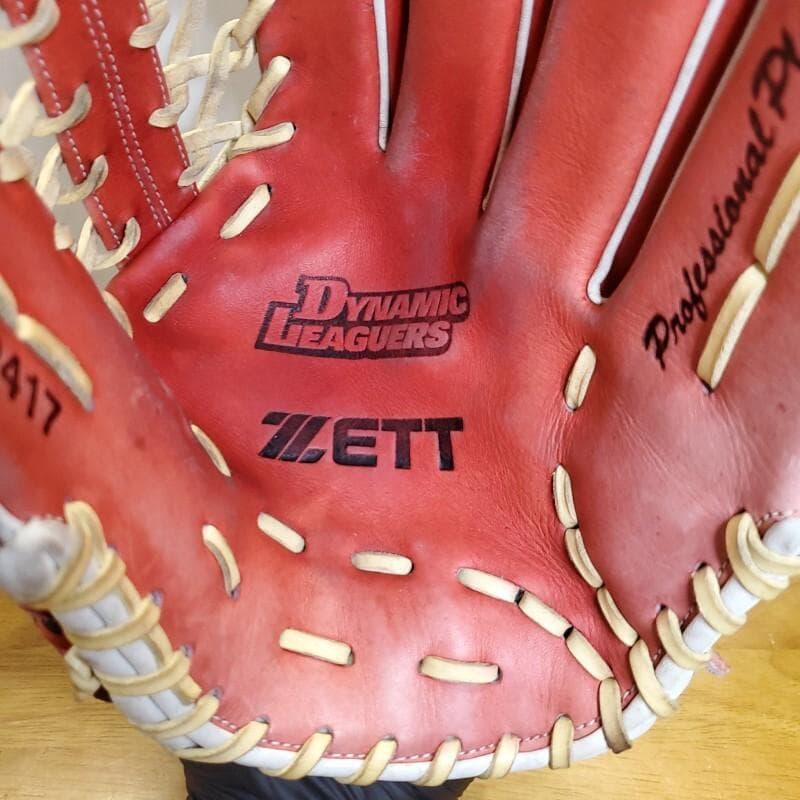 ZETT ゼット 赤星モデル 日本製 本人使用カラー 外野用 軟式グローブ