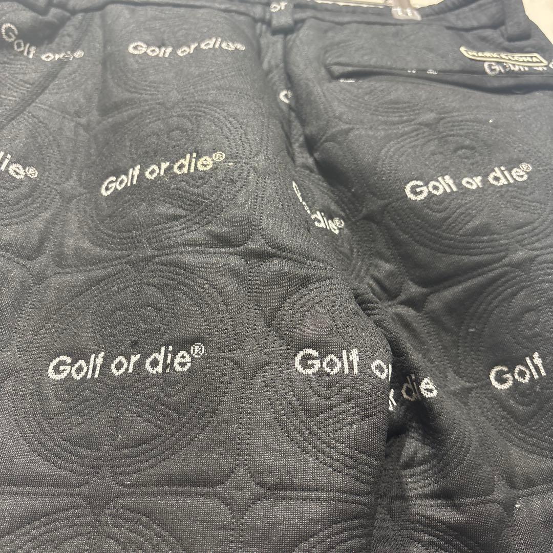 マークアンドロナGolf or die ロゴ入りカジュアルパンツメンズ