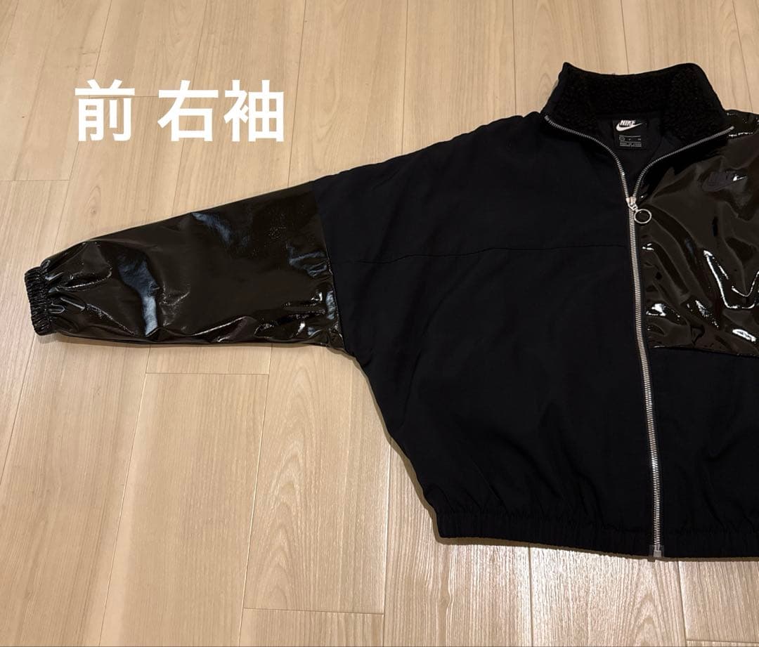 値下げ！【NIKE】アシンメトリー 異素材ドルマンジャケット S オーバーサイズ