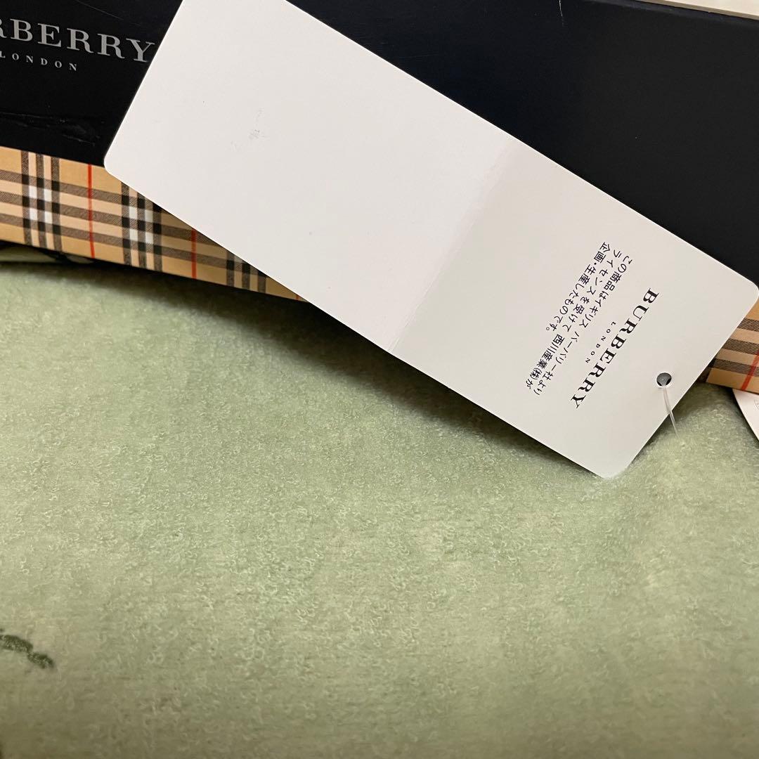 【未使用】BURBERRY バーバリー ウールケット（グリーン）箱付き 洗える