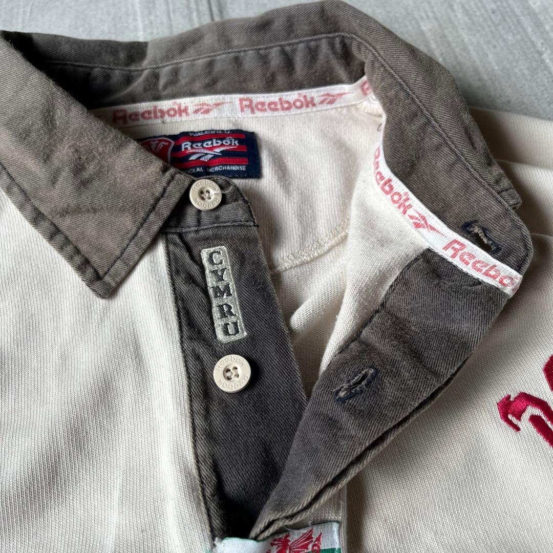 90s Reebok ヴィンテージ ラガーシャツ WRU ウェールズ XL