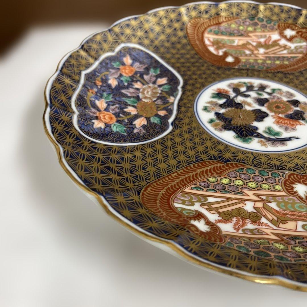 賞美堂本店 有田焼 日肥其泉作 献上手古伊万里　盛皿 大皿 昭和年製　希少レア