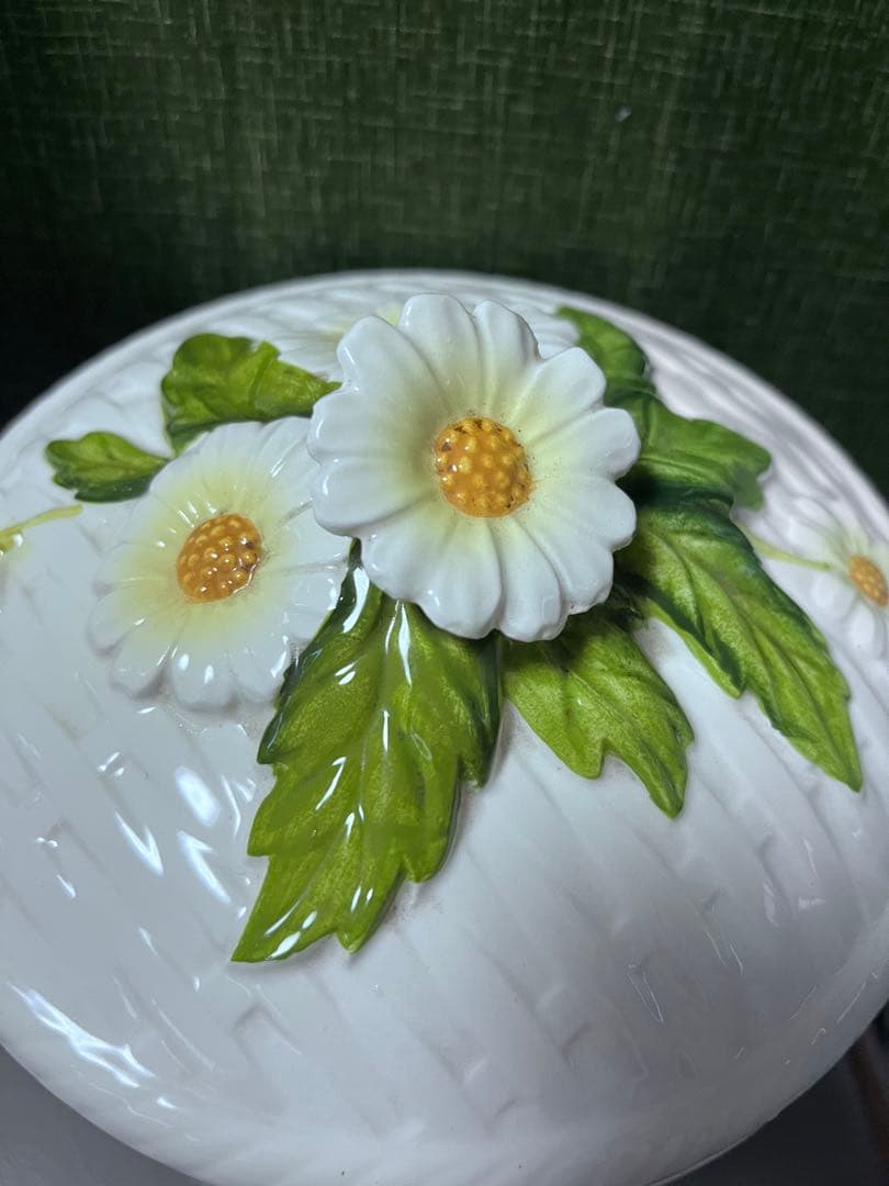 マーガレット ヴィンテージ 陶器製 花柄 小物 収納 セット