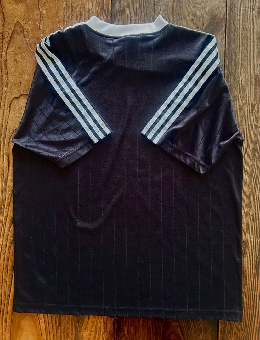 アディダス VTG サッカーシャツ　90s USブラックストライプ
