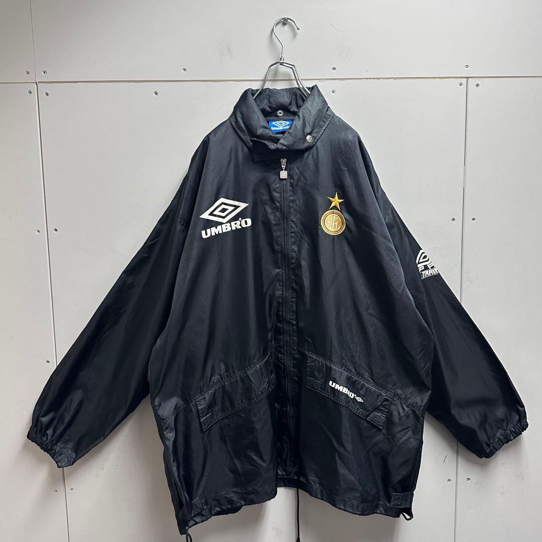 UMBRO 90s インテル　刺繍ロゴ　ナイロンジャケット　裾絞り可能