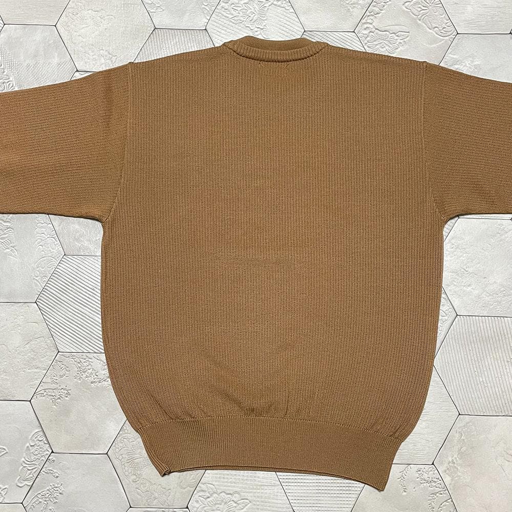超美品！ダックス GOLF サガラ刺繍入り レイヤードネック リブニット L