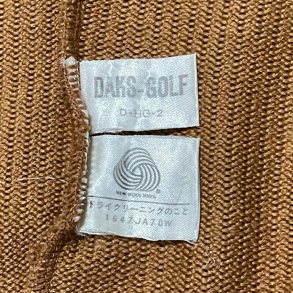 超美品！ダックス GOLF サガラ刺繍入り レイヤードネック リブニット L