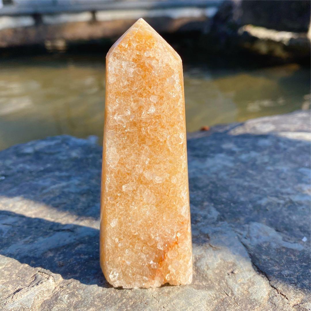 ゴールド　アメジスト 天然希少カラー　水晶原石　クォーツ　黄水晶