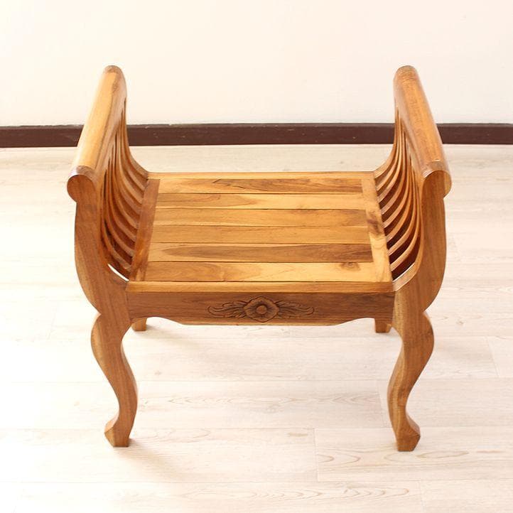 新品 アジアン チーク家具 無垢 デザインスツール リゾートチェア 椅子 腰掛
