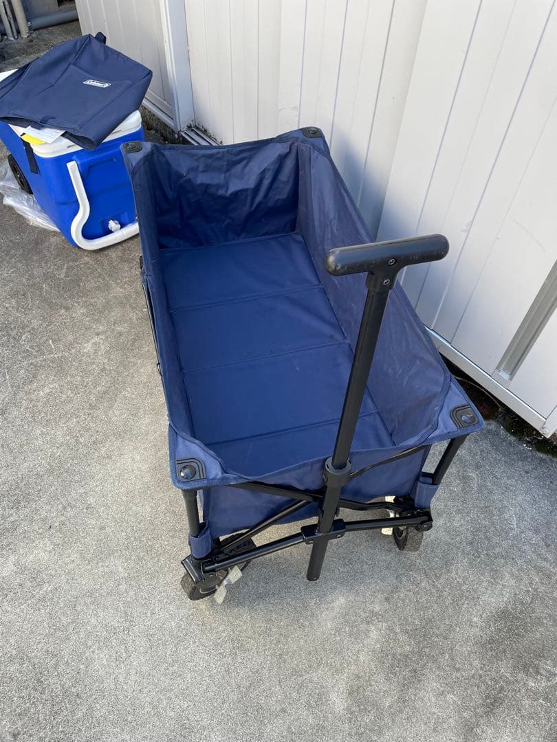 Coleman　折りたたみワゴン　ネイビー　アウトドア　キャリー　人気商品‼️
