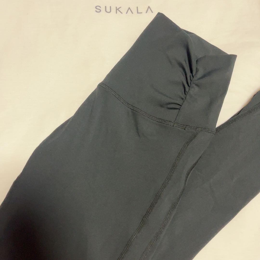 SUKALAウエストギャザーソリッドレギンス Sサイズ