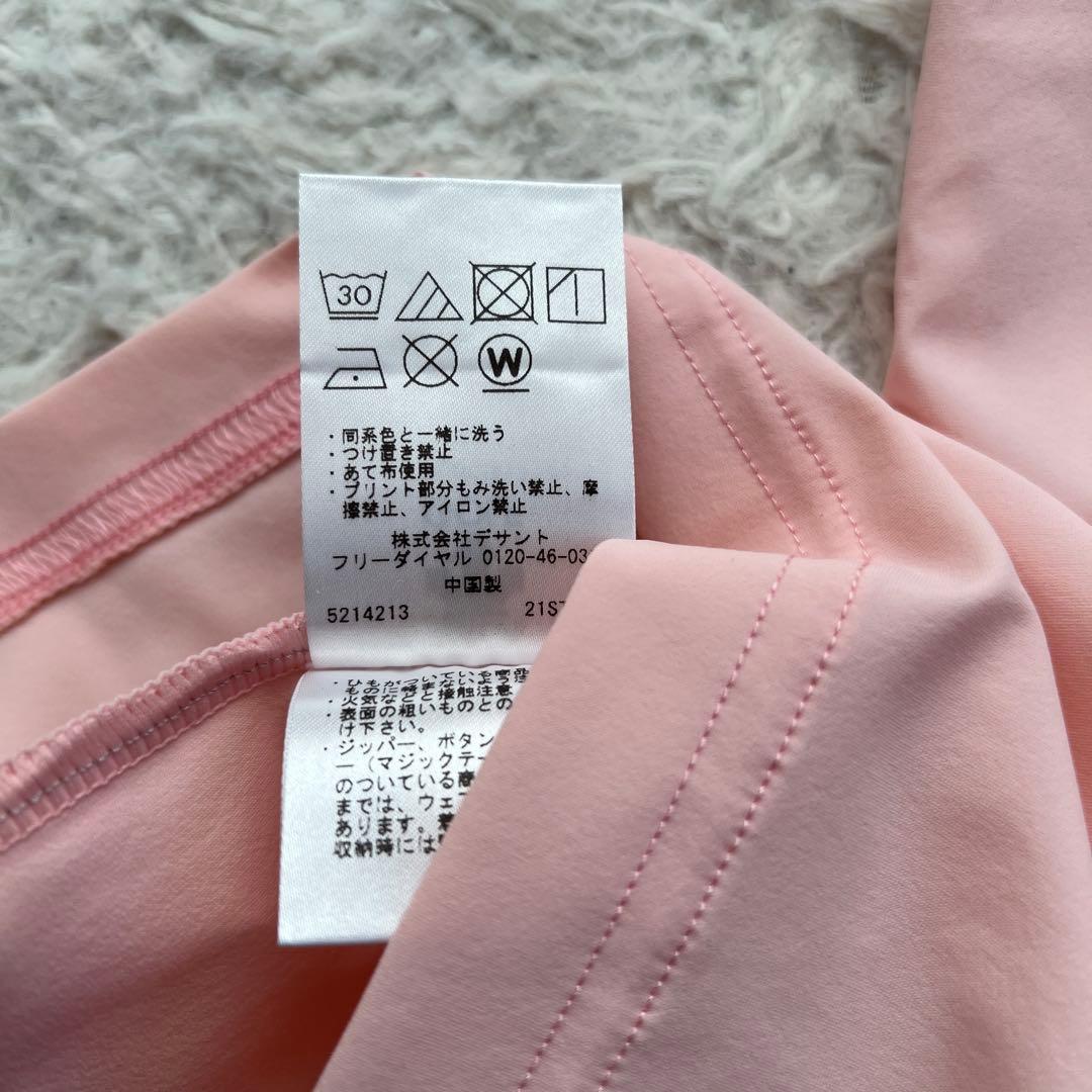 DESCENTE GOLF モックネック　半袖　シャツ　ストレッチ素材　洗える