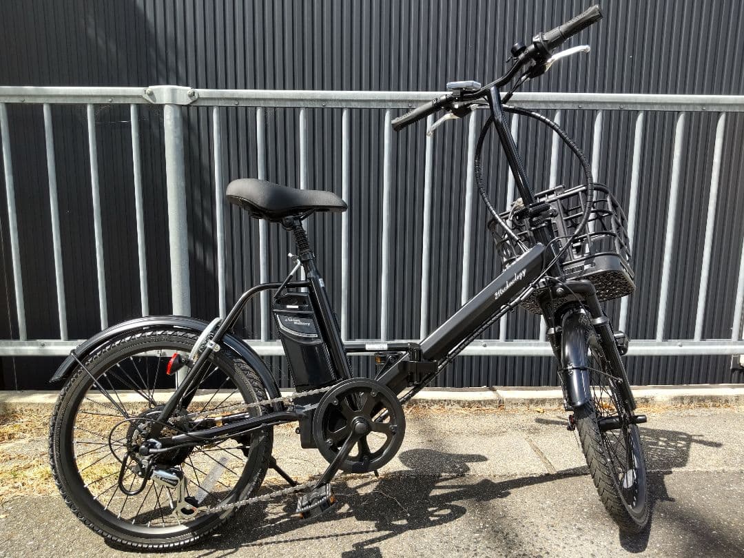 【新品】【南大阪】電動アシスト自転車 ブラック 折り畳み