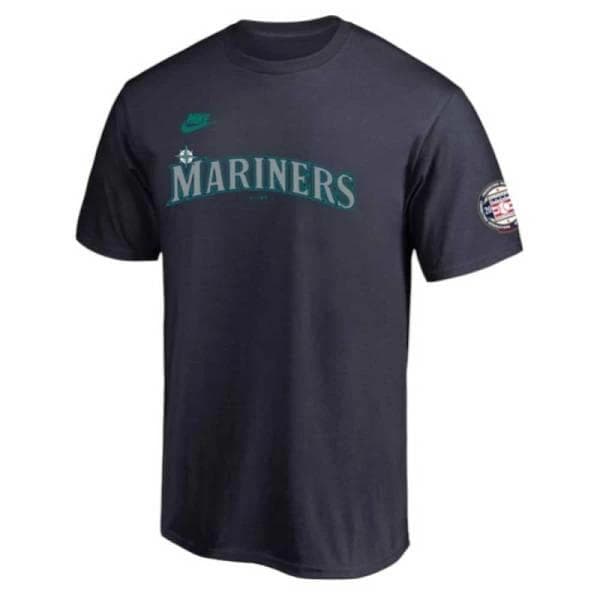 マリナーズ イチロー ネーム＆ナンバー 殿堂入り記念Tシャツ ネイビー Lサイズ