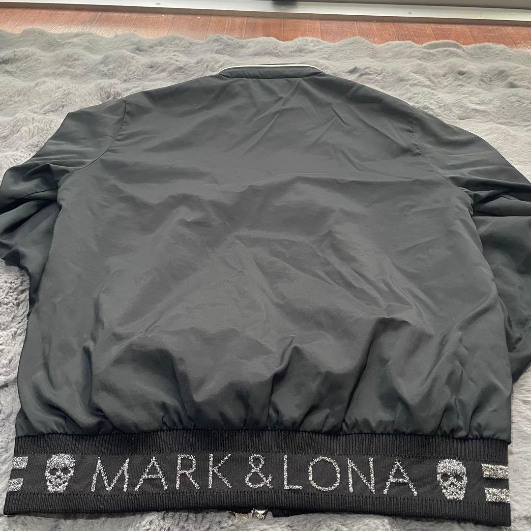 MARK&LONA スカル ナイロンジャケット 黒 ゴルフ M