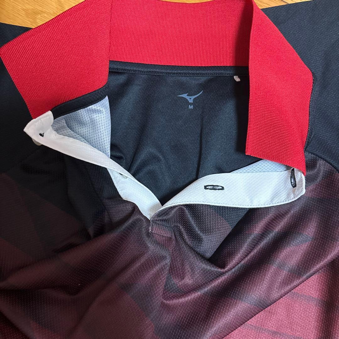 Mizuno ポロシャツ Mサイズ グラデーションレッド