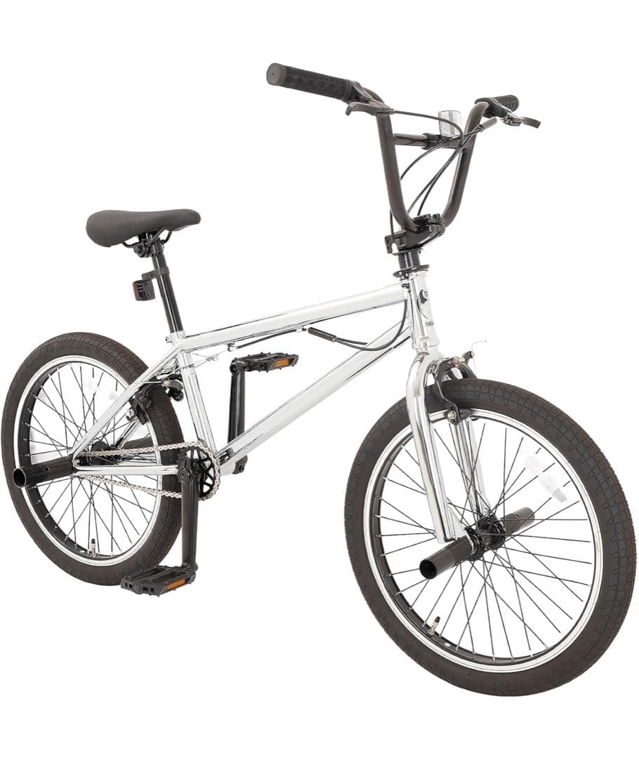 大値下げ ‼️BMX自転車 20インチ自転車競技 クロモリフレーム シルバー