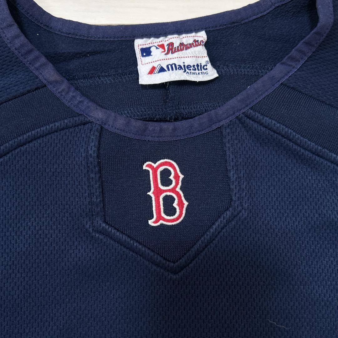 マジェスティック製 レッドソックス ネイビー フリース スウェット XL