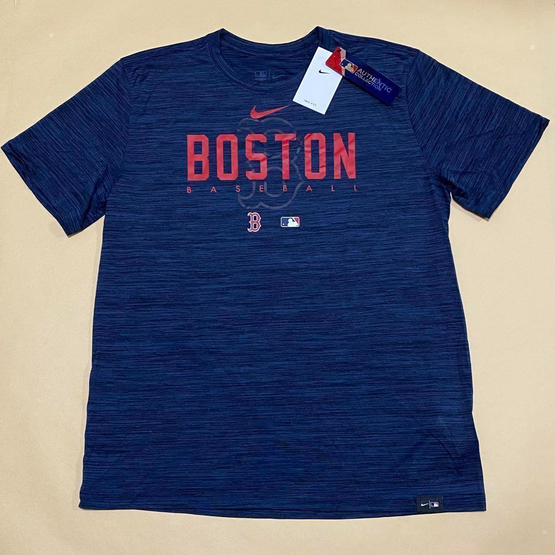 L　ナイキ　ボストンレッドソックス　選手着用モデルオーセンティックTシャツ