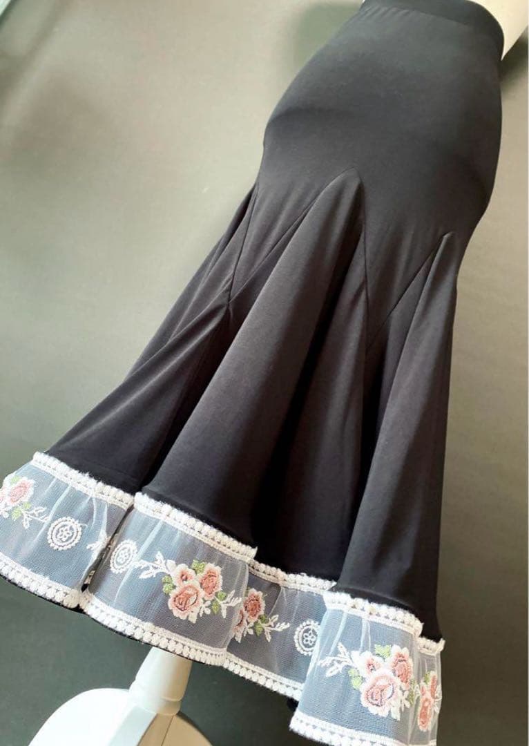 社交ダンス★新品★レッスンウェア★スタンダード★スカート★レース
