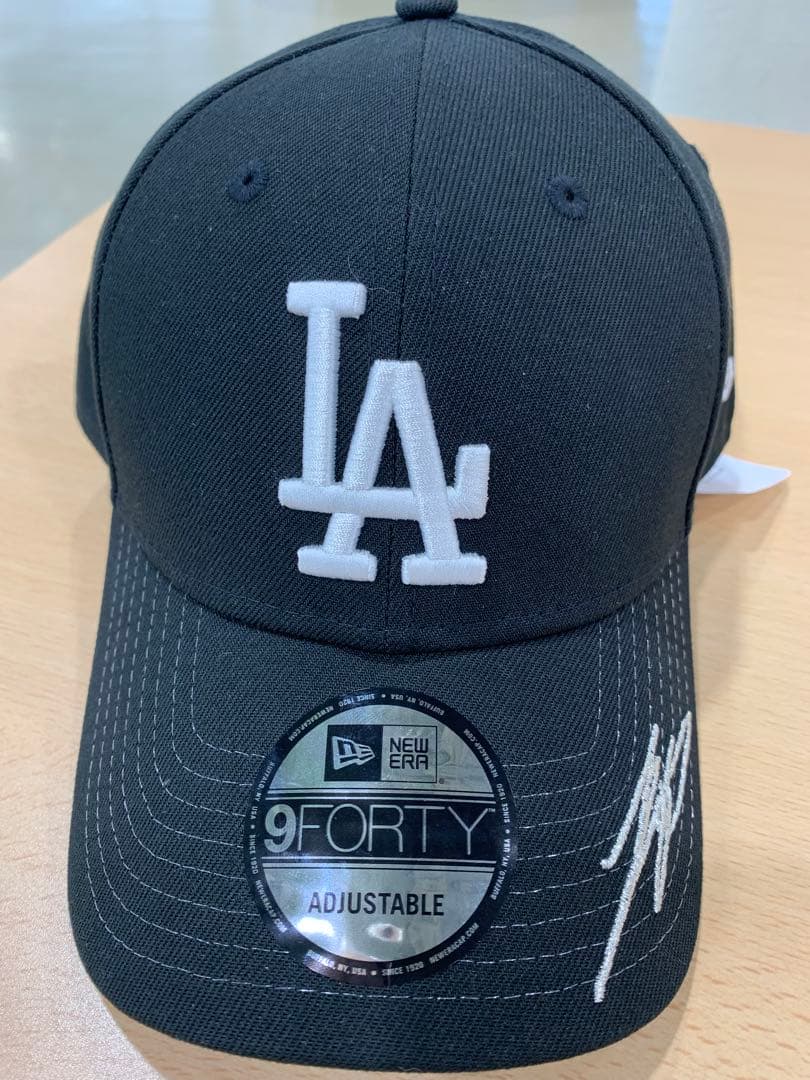 大谷翔平サイン入りNEWERAキャップ MLB ドジャース ブラック