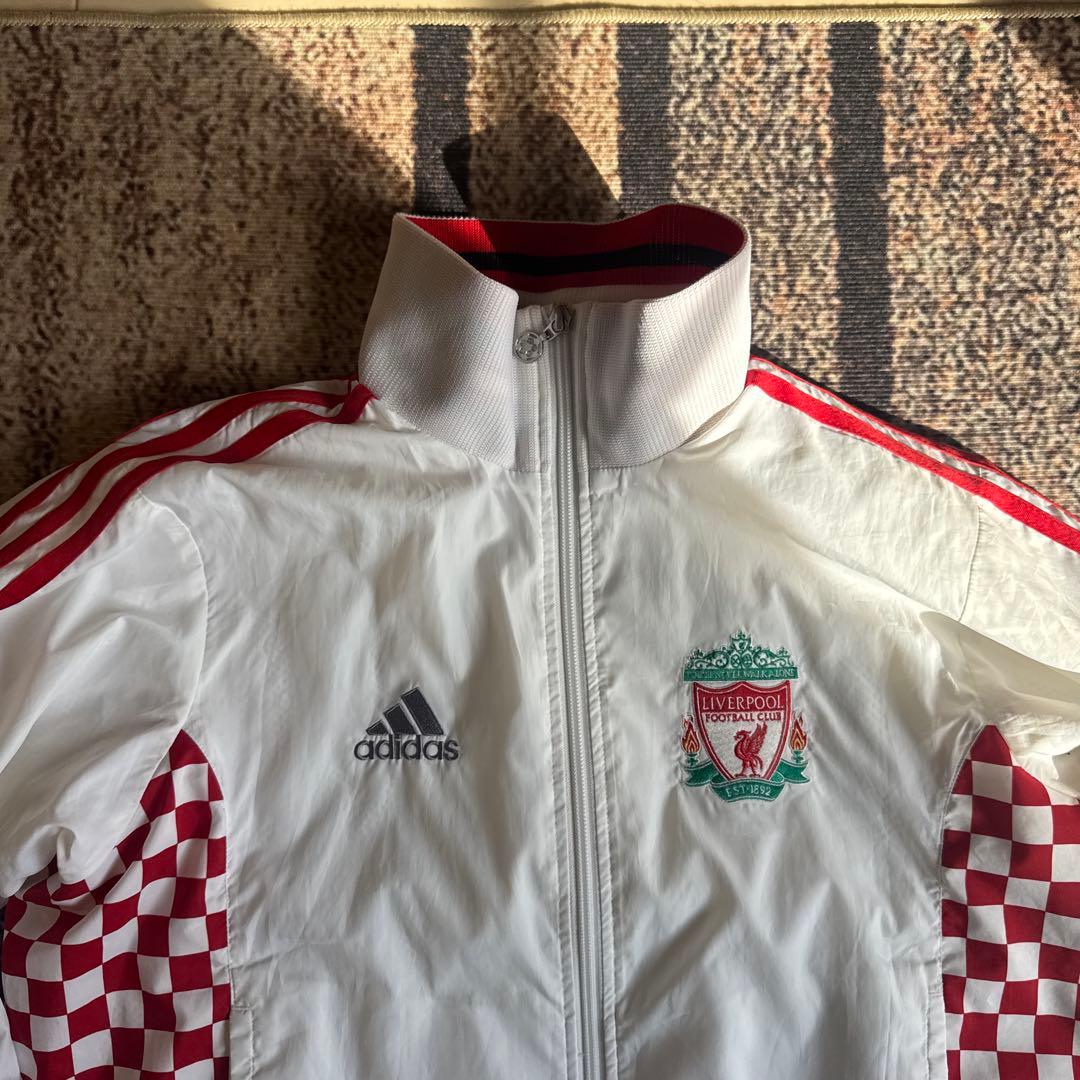 Liverpool 00s adidas チェック柄 ナイロンジャケット