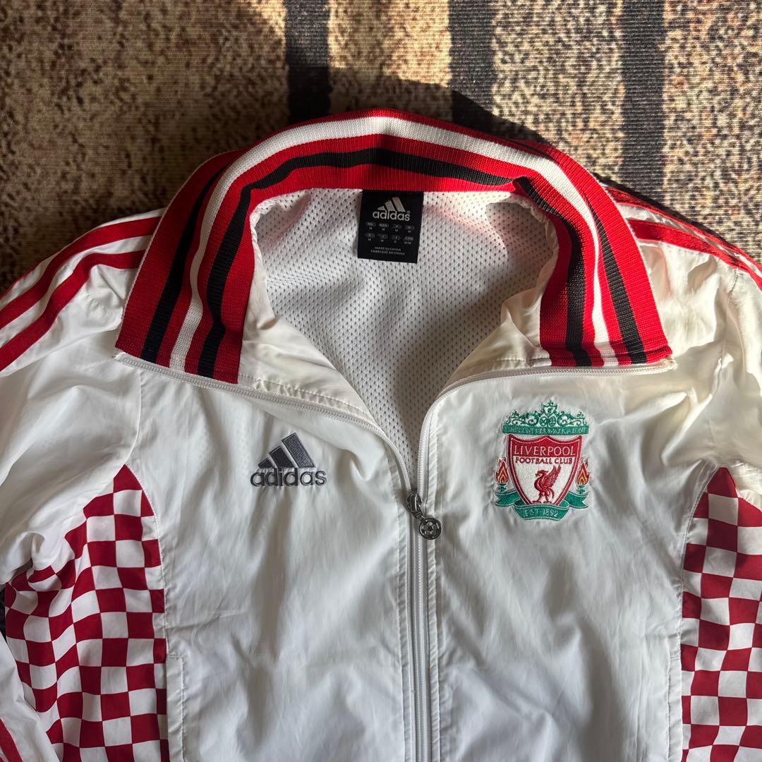 Liverpool 00s adidas チェック柄 ナイロンジャケット