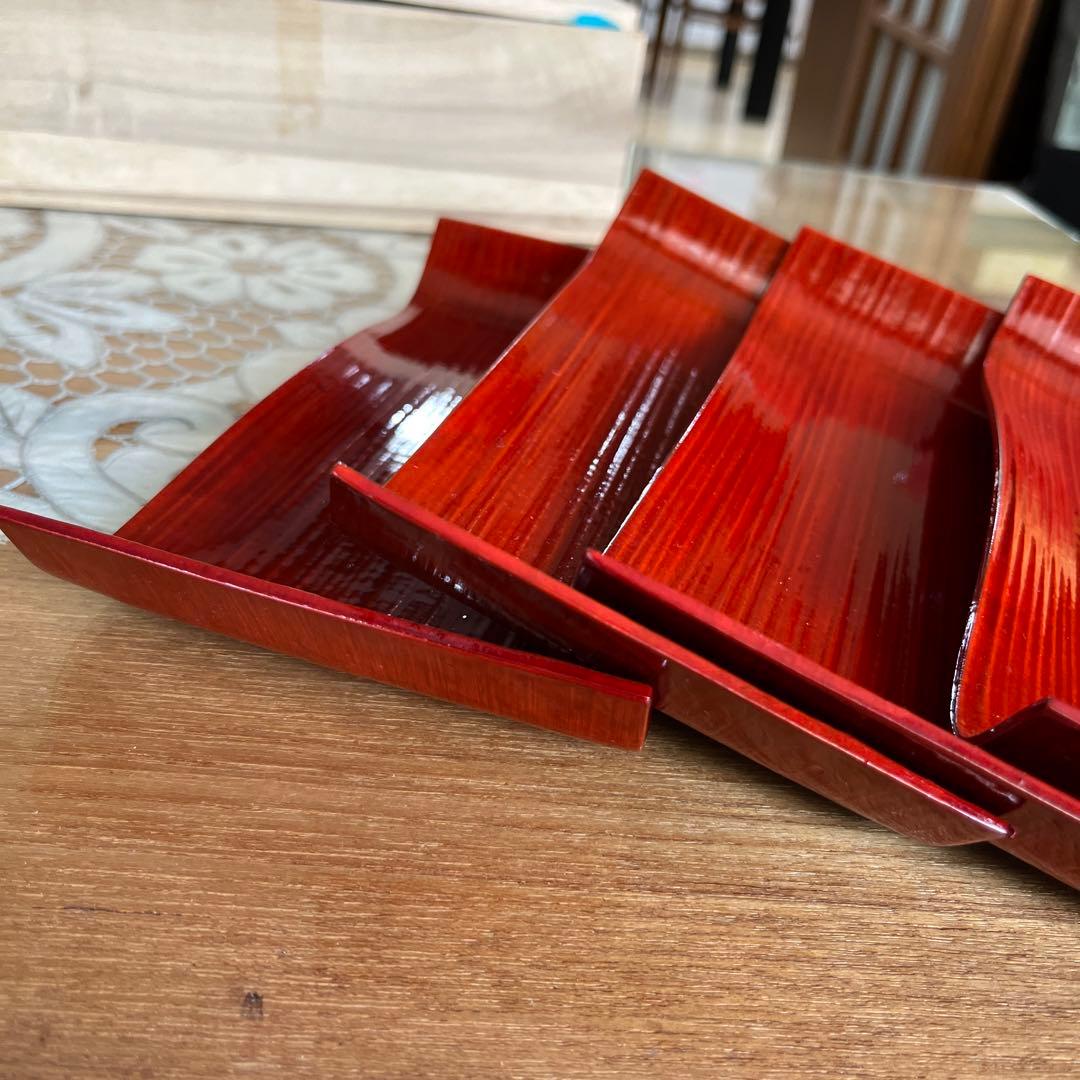 此君亭工房 竹製品　和風菓子皿　おしぼり置き　4枚