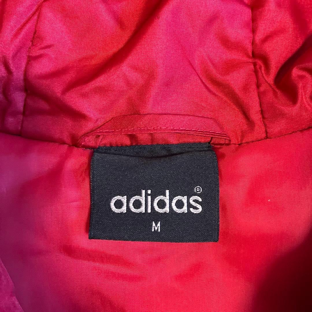 美品90'ヴィンテージ　adidas アディダス　フード中綿入りジャケット M