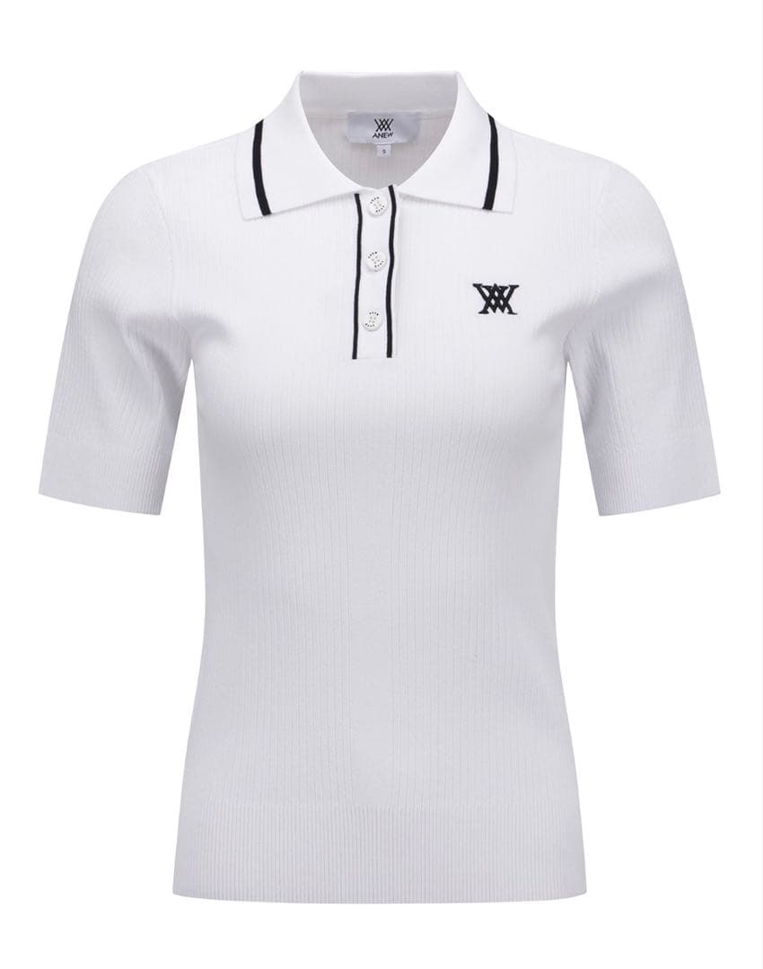 ☆ANEW GOLF☆ STRIPE TEXTURE SHORT SLEEVE