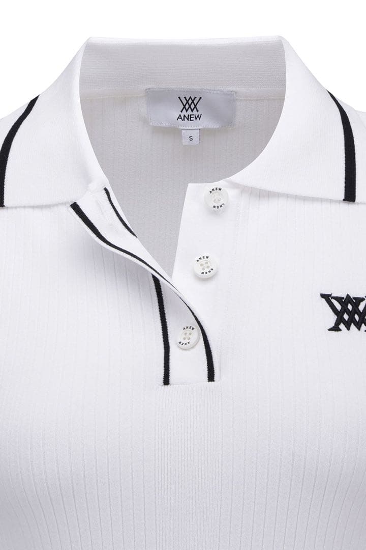 ☆ANEW GOLF☆ STRIPE TEXTURE SHORT SLEEVE