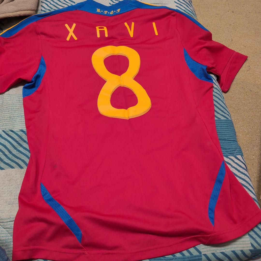スペイン代表 XAVI 2010年ワールドカップ優勝ワッペン付き