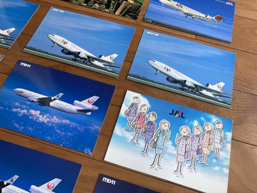レトロ　JAL bird 日本航空　DM1 絵　ハガキ　15枚　ポストカード