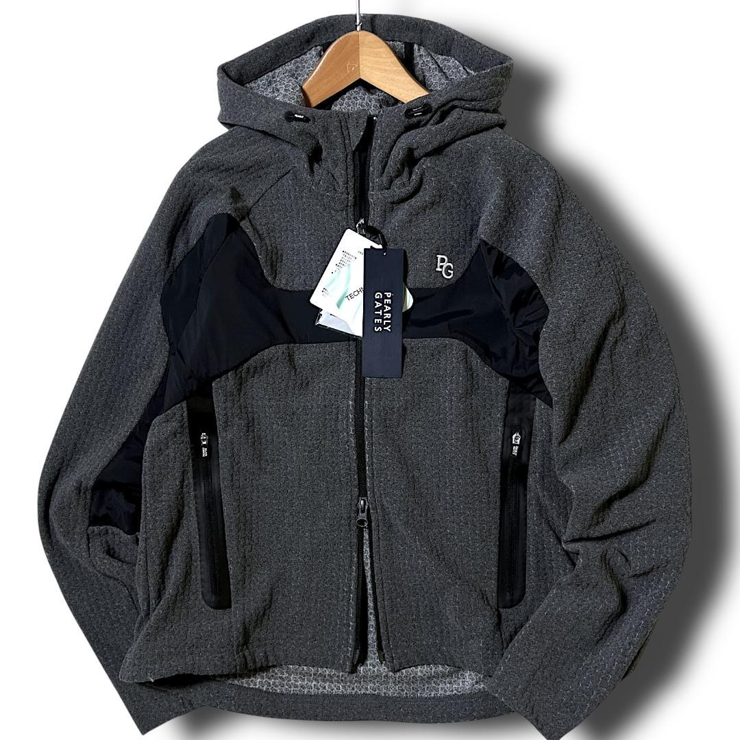 パーリーゲイツ 定価4.5万 撥水防風ナイロン混 ワッフル調 ジャケット 新品