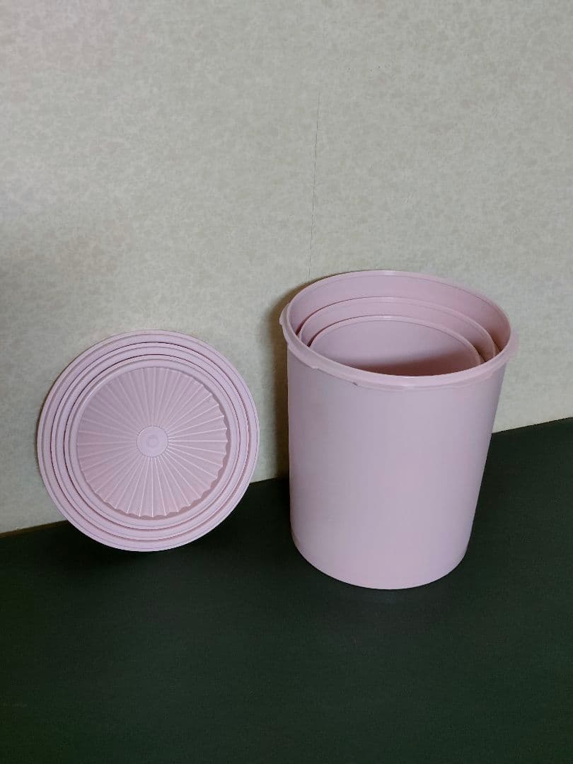 タッパーウェア　グランプリデコレーター　保存容器　ピンク　3個　M,L,LL